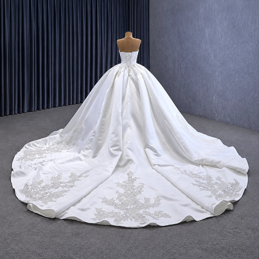 ChicSew Strapless A-Line Lace Appliques Wedding Dress