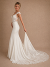 ChicSew Sexy V-Neck Mermaid Lace Crepe Off Shoulder Maxi Wedding Dress