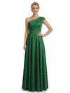 ChicSew Formal Dresses For Women Elegant Jacquard Satin One Shoulder A-Line Long Formal Evening Dresses