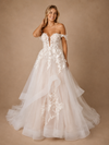 ChicSew Fancy Off The Shoulder Lace Appliques Tulle Long A-Line Wedding Dress