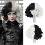 Women Curly Wavy Hair Wig with Wig Caps Synthetic Wigs for Party Halloween