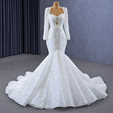 ChicSew Luxurious Beaded Tulle Mermaid Wedding Dress