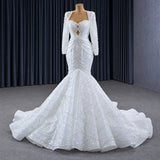 ChicSew Luxurious Beaded Tulle Mermaid Wedding Dress