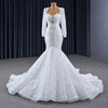 ChicSew Luxurious Beaded Tulle Mermaid Wedding Dress