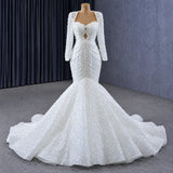 ChicSew Luxurious Beaded Tulle Mermaid Wedding Dress