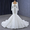 ChicSew Luxurious Beaded Tulle Mermaid Wedding Dress
