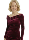 Chicsew Luxury Velvet Long Sleeves Mermaid Mother Of The Bride Gown