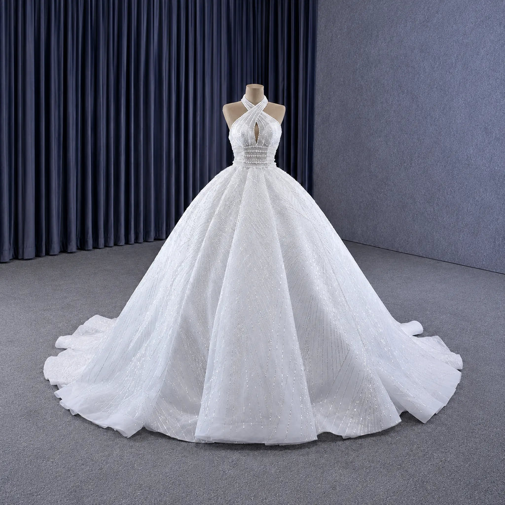 ChicSew Luxurious Beaded Ball Gown Wedding Dress