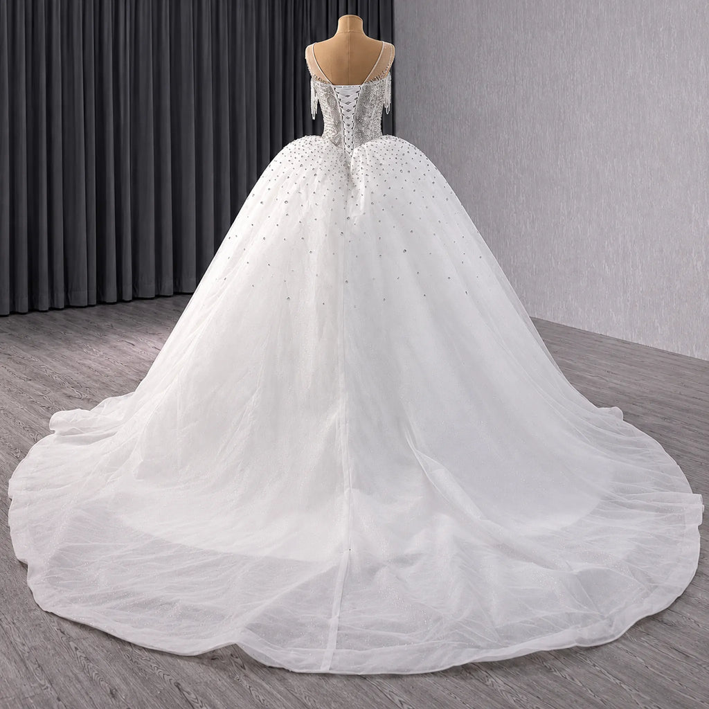 ChicSew Luxurious Beaded A-Line Wedding Dress