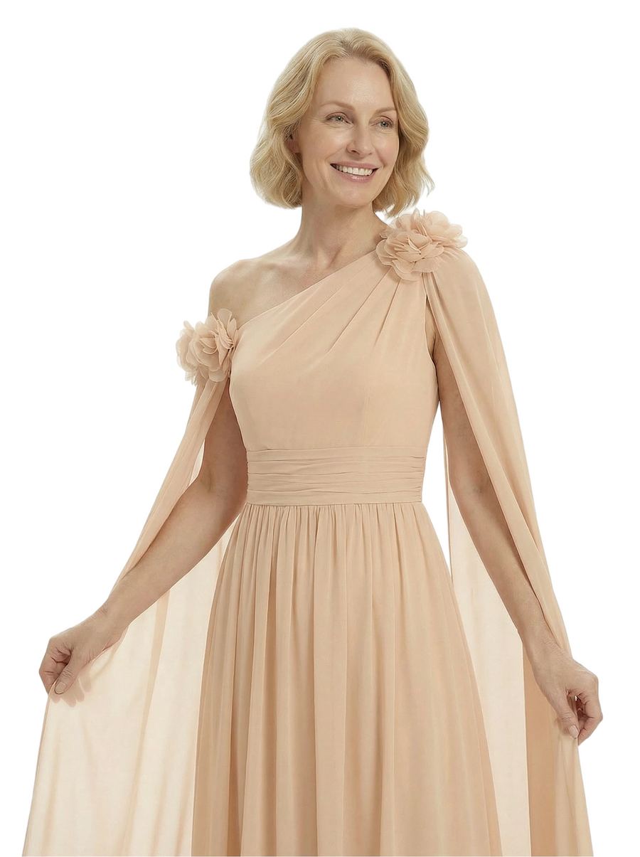 Chicsew Stylish Modern Long Sleeves Mother of The Bride A-Line Chiffon