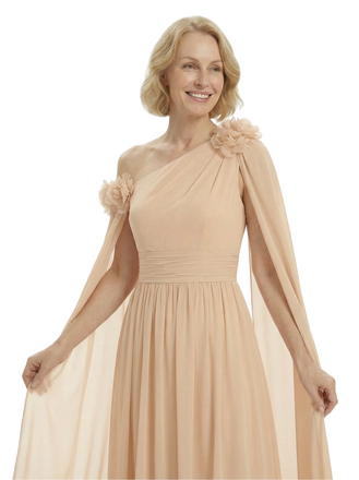 Chicsew Stylish Modern Long Sleeves Mother of The Bride A-Line Chiffon