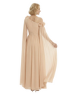 Chicsew Stylish Modern Long Sleeves Mother of The Bride A-Line Chiffon