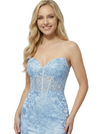 Elegant Sweetheart Sleeveless Lace Corset Satin Mermaid Party Prom Dress