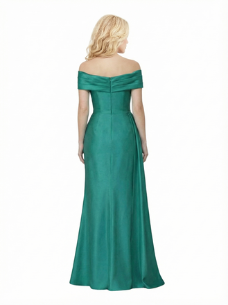 Stunning Off The Shoulder Mermaid Dress For Mother Of The Groom With Waist Drape