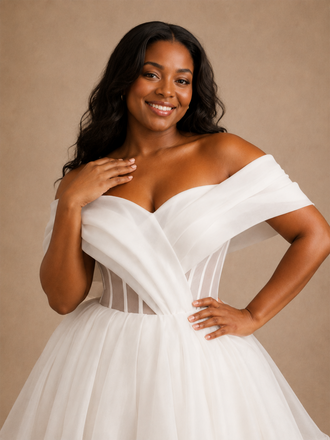ChicSew Pretty Off The Shoulder A-Line Sleeveless Lace Tulle Mini Wedding Dress