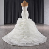 ChicSew Strapless V-Neck Beaded Ball Gown Wedding Dress