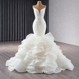 ChicSew Strapless V-Neck Beaded Ball Gown Wedding Dress