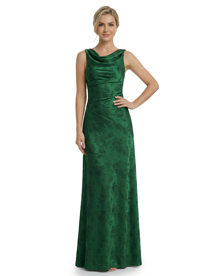 ChicSew Formal Dresses For Women Elegant Jacquard Satin Spaghetti Straps Mermaid Long Formal Evening Dresses