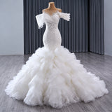 ChicSew Luxurious Lace Appliques Beaded Ball Gown Wedding Dress