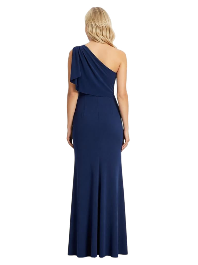 Chicsew Sexy One Shoulder Ruched  Floor Length Mermaid Mother Of The Groom Dress