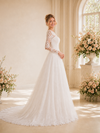 ChicSew Elegant Illusion Long Sleeves Lace A-Line Floor-Length Wedding Dresses Online