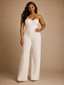 ChicSew Sexy Sweetheart Boning Crepe Sleeveless Floor-Length Wedding Jumpsuit