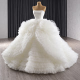 ChicSew Strapless Tulle Ball Gown Wedding Dress