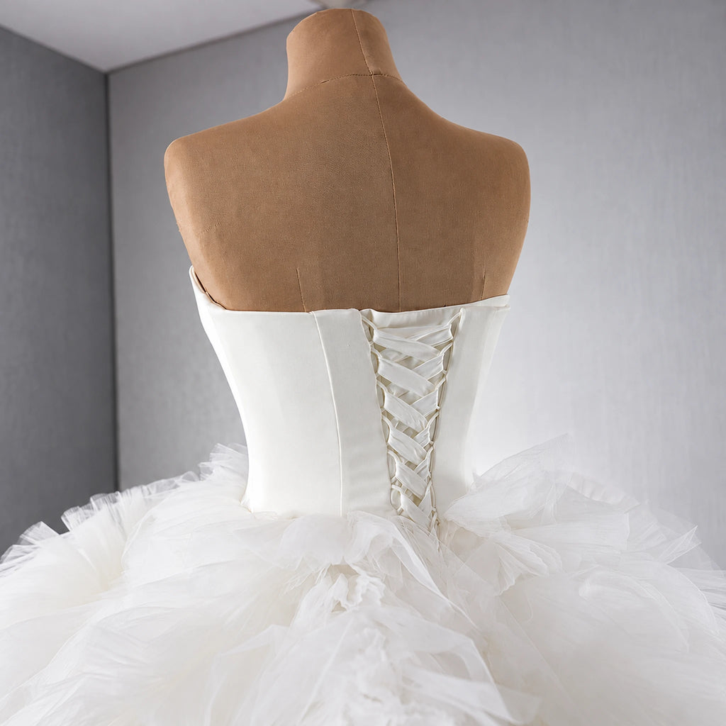 ChicSew Strapless Tulle Ball Gown Wedding Dress