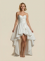 A-Line Sweetheart High-Low Maxi Satin Lace Up Back Wedding Gowns Online