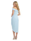 Chicsew Pretty Asymmetrical Crepe Midi Sheath Gown Formal Mother Of The Groom Dresses