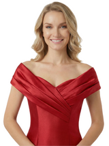 Chicsew Fancy Satin Off Shoulder Ruched Mermaid Mother Of The Groom Gowns