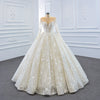 ChicSew Luxurious Illusion Long Sleeves Ball Gown Wedding Dress
