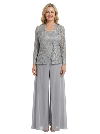 ChicSew Unique Mother Of The Bride Dresses With Lace Jacket PantSuits Formal Gown