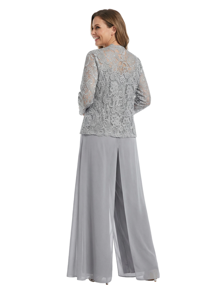 ChicSew Unique Mother Of The Bride Dresses With Lace Jacket PantSuits Formal Gown