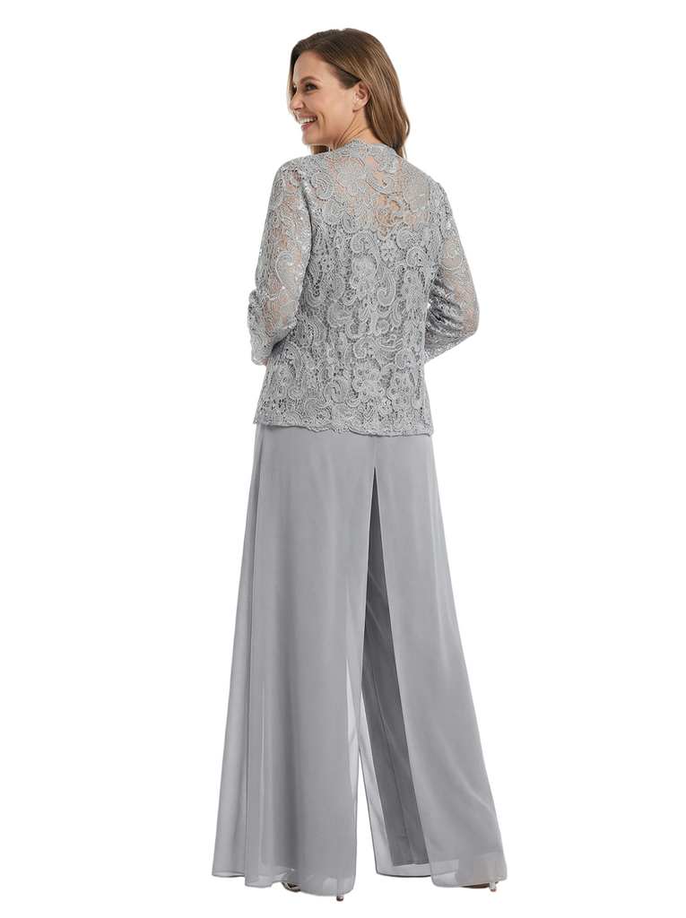 ChicSew Unique Mother Of The Bride Dresses With Lace Jacket PantSuits Formal Gown