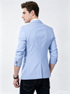 Classic 1 Piece Sky Blue Men's Suit with Regular Fit and Sophisticated Peak Lapel