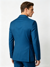 Classic 1 Piece Ocean Blue Men's Suit with Regular Fit and Sophisticated Peak Lapel