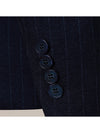 Dark navy Men's Casual 3 Piece Suit Plaid Notch Lapel Flat Tuxedos Set CN516