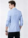Classic 1 Piece Sky Blue Men's Suit with Regular Fit and Sophisticated Peak Lapel