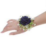 White Imitation Wrist Flower Bride Bridesmaid Sister Group Hand Flower Dress Brooch Corsage, CG61443