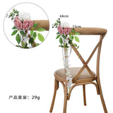 New Artificial Flower Hotel Decoration Outdoor Wedding Chair Back Flower, CF17044