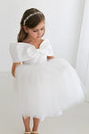 Flower Girl Dresses Weddings Princess Tulle Appliqued Sash Kids Girls 'Pageant Gowns First Holy Communion Dresses