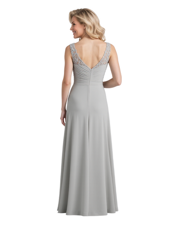 Elegant Chiffon Spaghetti Straps Sleeveless A-Line Long Mother of The Bride Dresses