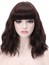 Wavy Wig With Air Bangs Women's Short Bob Colorful Wigs