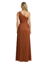 Elegant One Shoulder Floral Burnout Chiffon A-Line Formal Evening Dresses