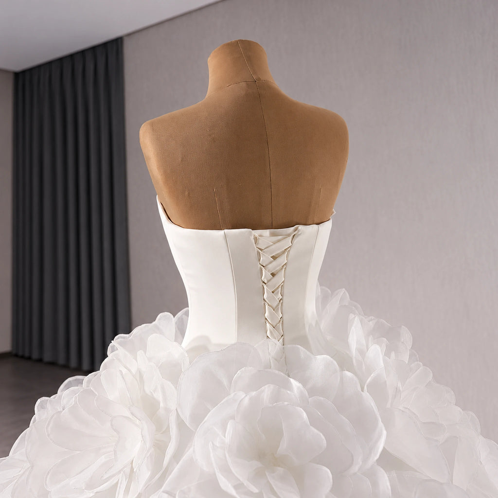 ChicSew Strapless Tulle Ball Gown Wedding Dress