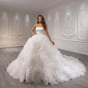 ChicSew Strapless Tulle Ball Gown Wedding Dress