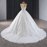 ChicSew Luxurious Tulle Beaded A-Line Wedding Dress