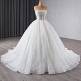 ChicSew Luxurious Tulle Beaded A-Line Wedding Dress
