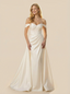 Mermaid Off Shoulder Boning Maxi Long Satin Wedding Dresses Online